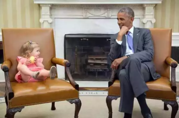 Check out this cute photo of Pres. Obama with an adorable little girl